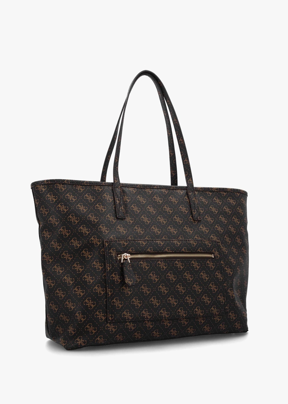 Large Power Play II Brown Logo Tech Tote Bag