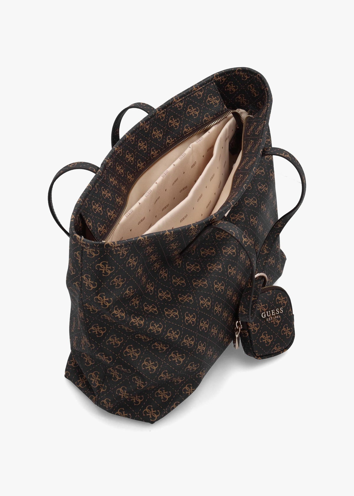 Large Power Play II Brown Logo Tech Tote Bag
