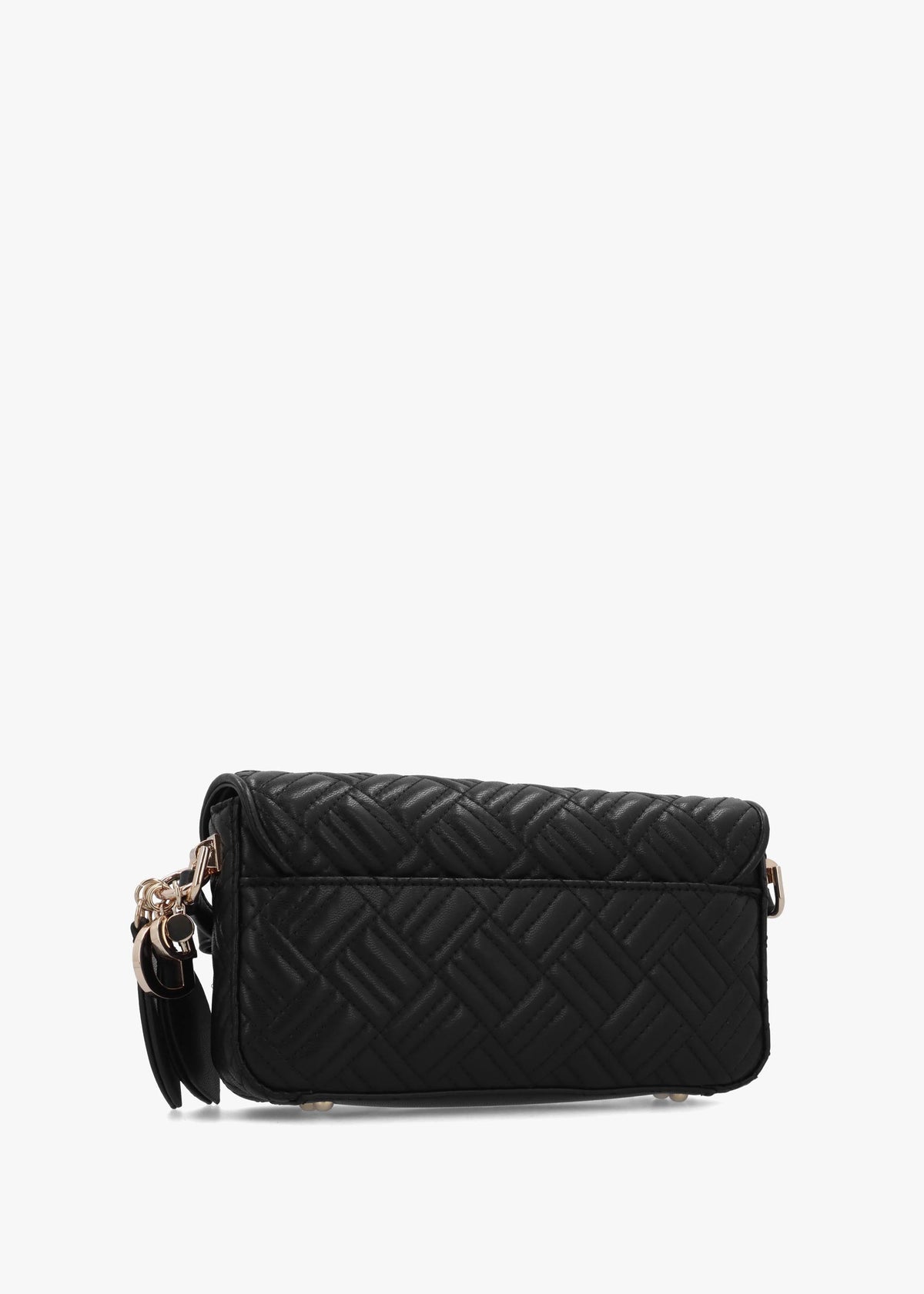 Sally Convertible Black Quilted Cross-Body Bag