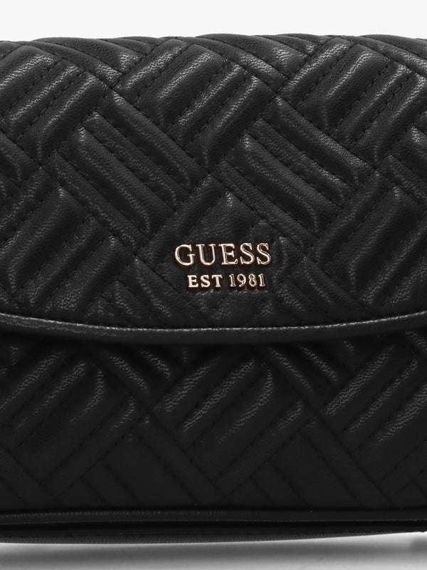 Sally Convertible Black Quilted Cross-Body Bag
