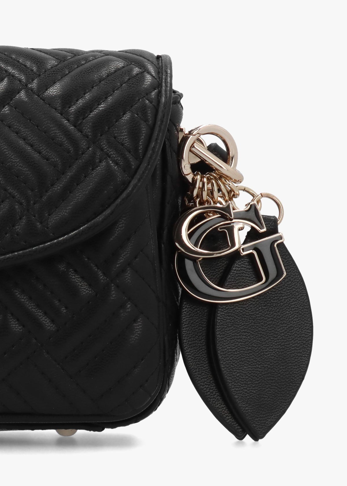 Sally Convertible Black Quilted Cross-Body Bag