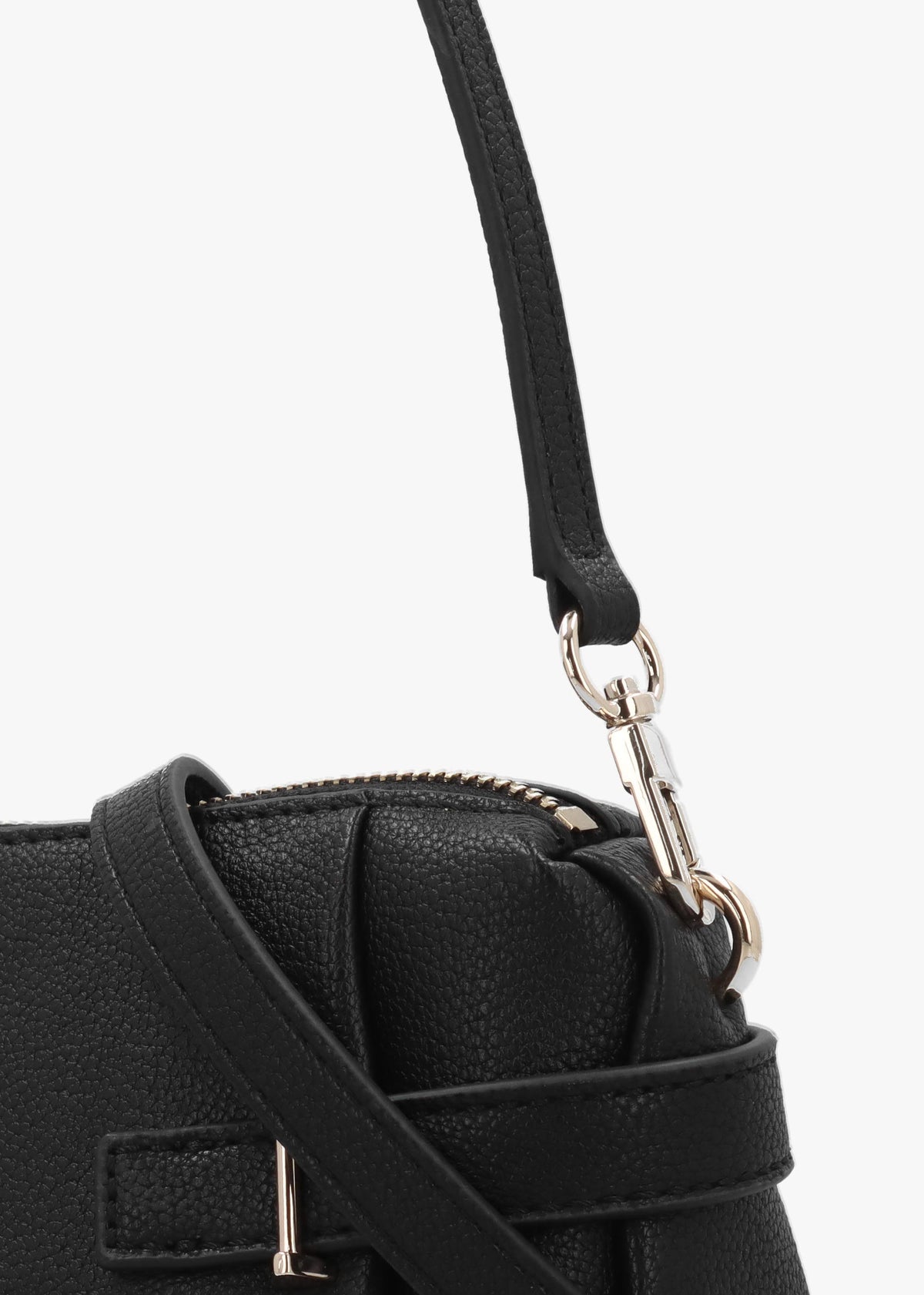 Yesba Mini Black Mini Top Zip Cross-Body Bag