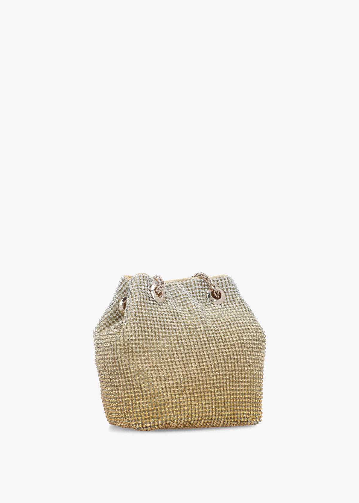 Zalina Gold Diamante Chain Mesh Pouch