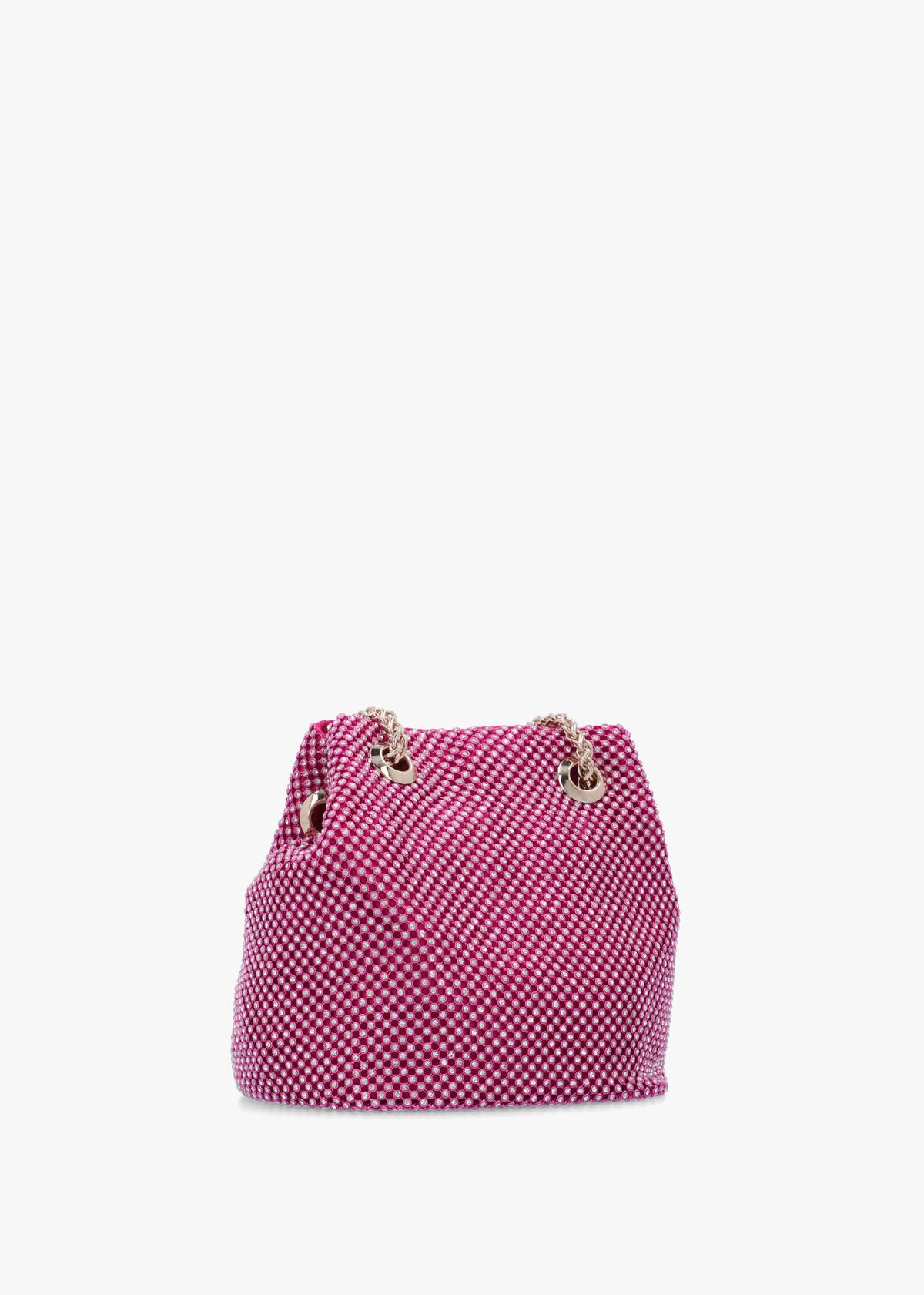 Zalina Fuchsia Diamante Chain Mesh Pouch