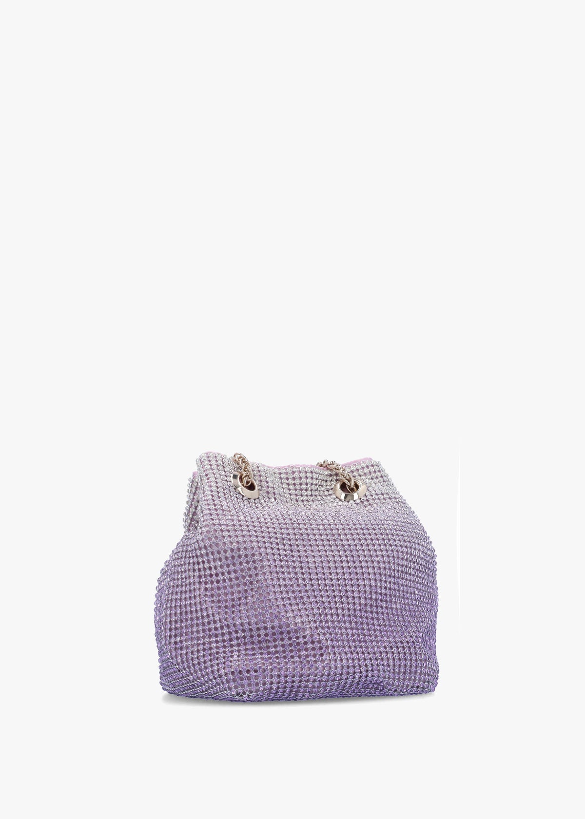 Zalina Orchid Diamante Chain Mesh Pouch