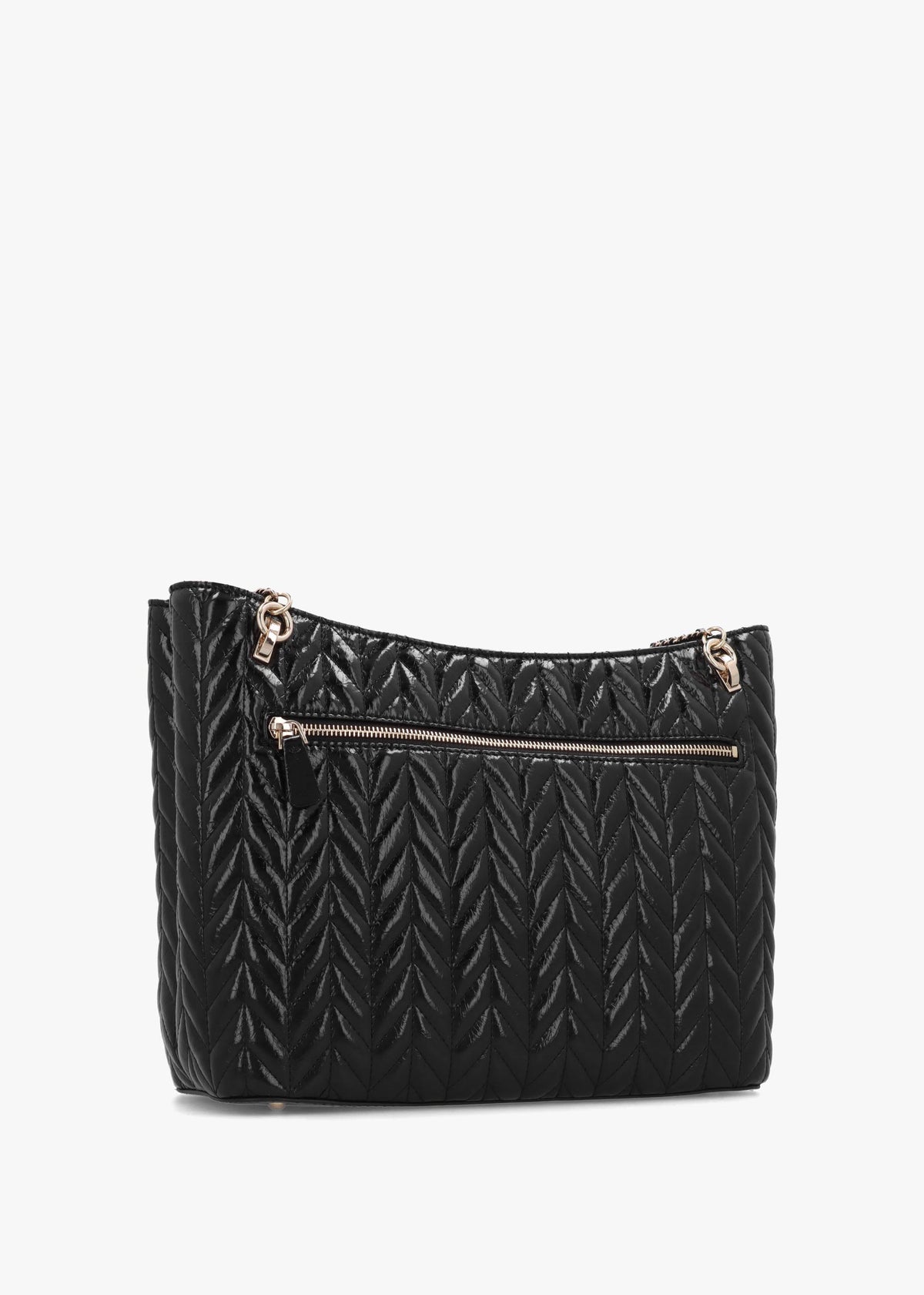 Cheryl II Quilted Black Tote Bag