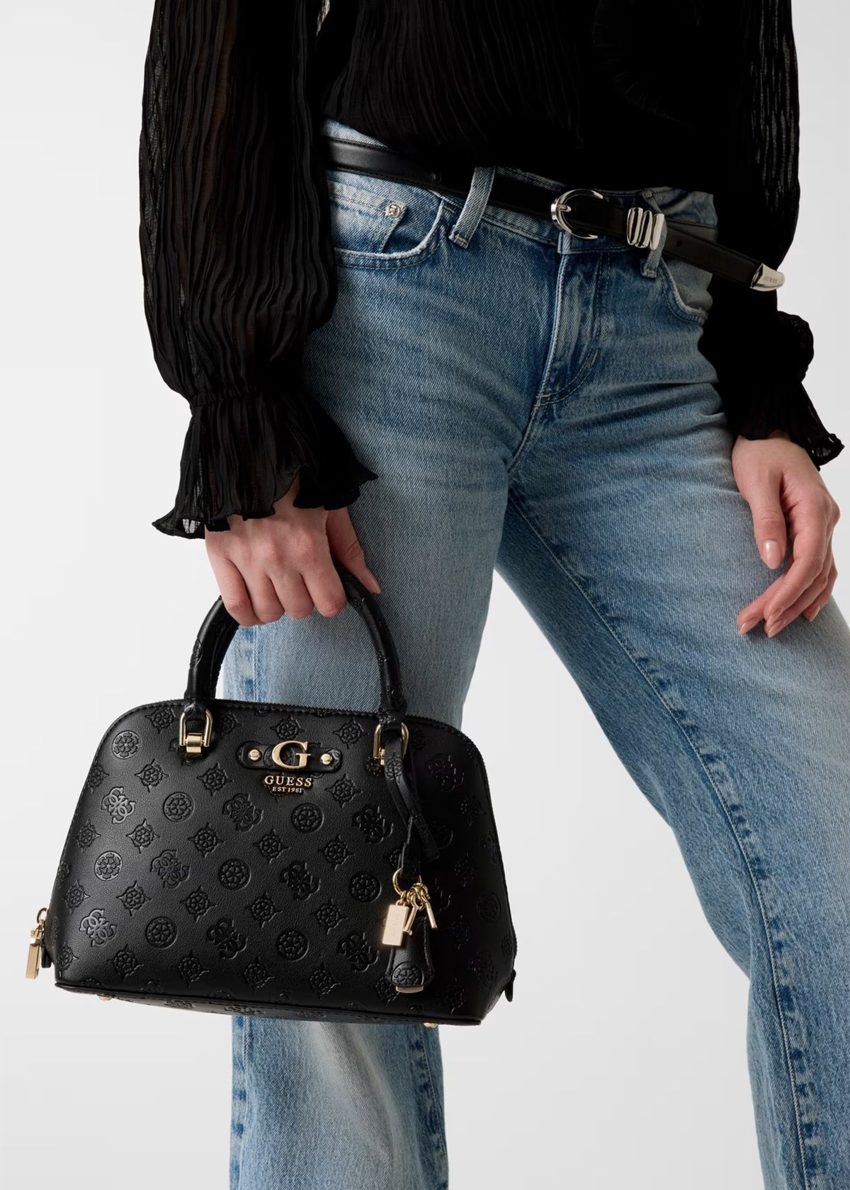 Dita Black Dome Satchel Bag