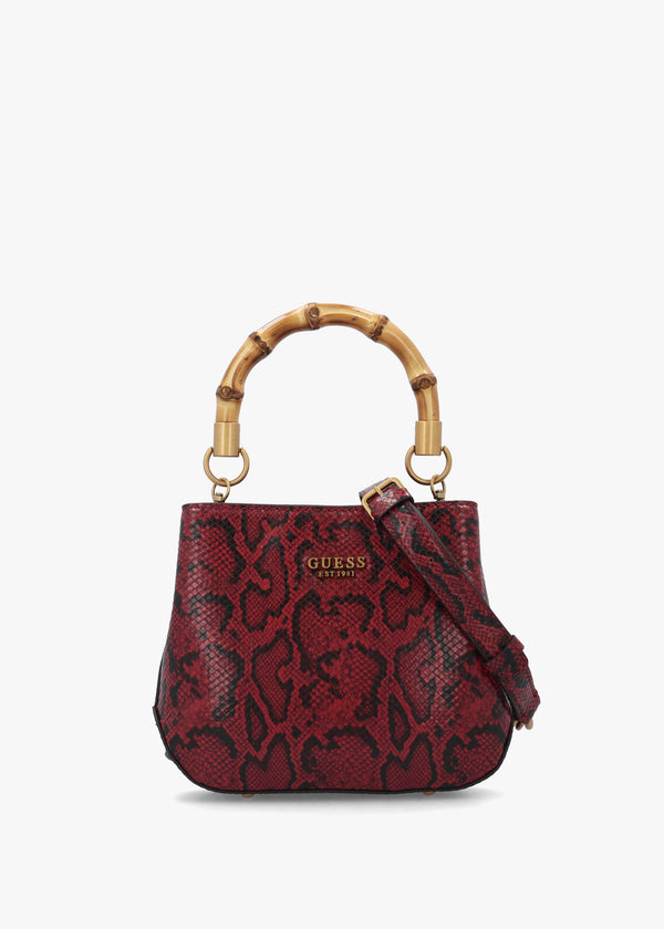 Small Eire Red Python Bucket Bag