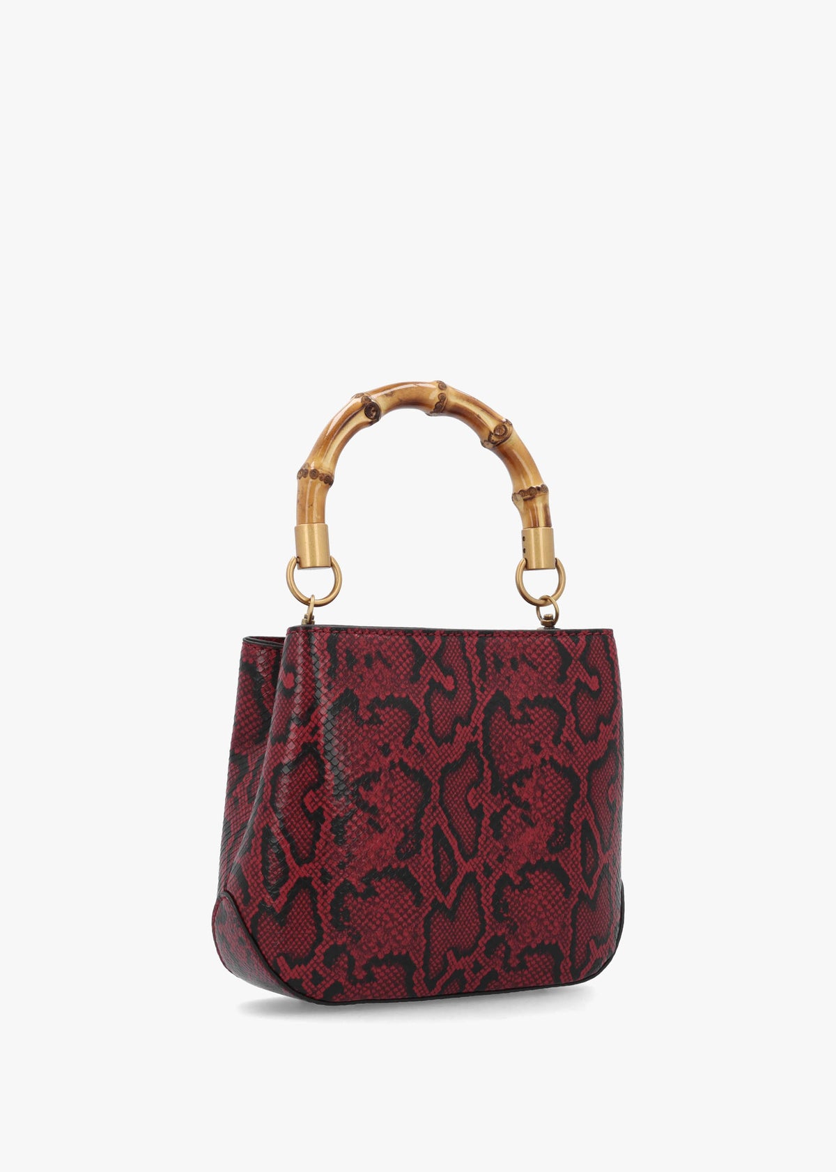 Small Eire Red Python Bucket Bag