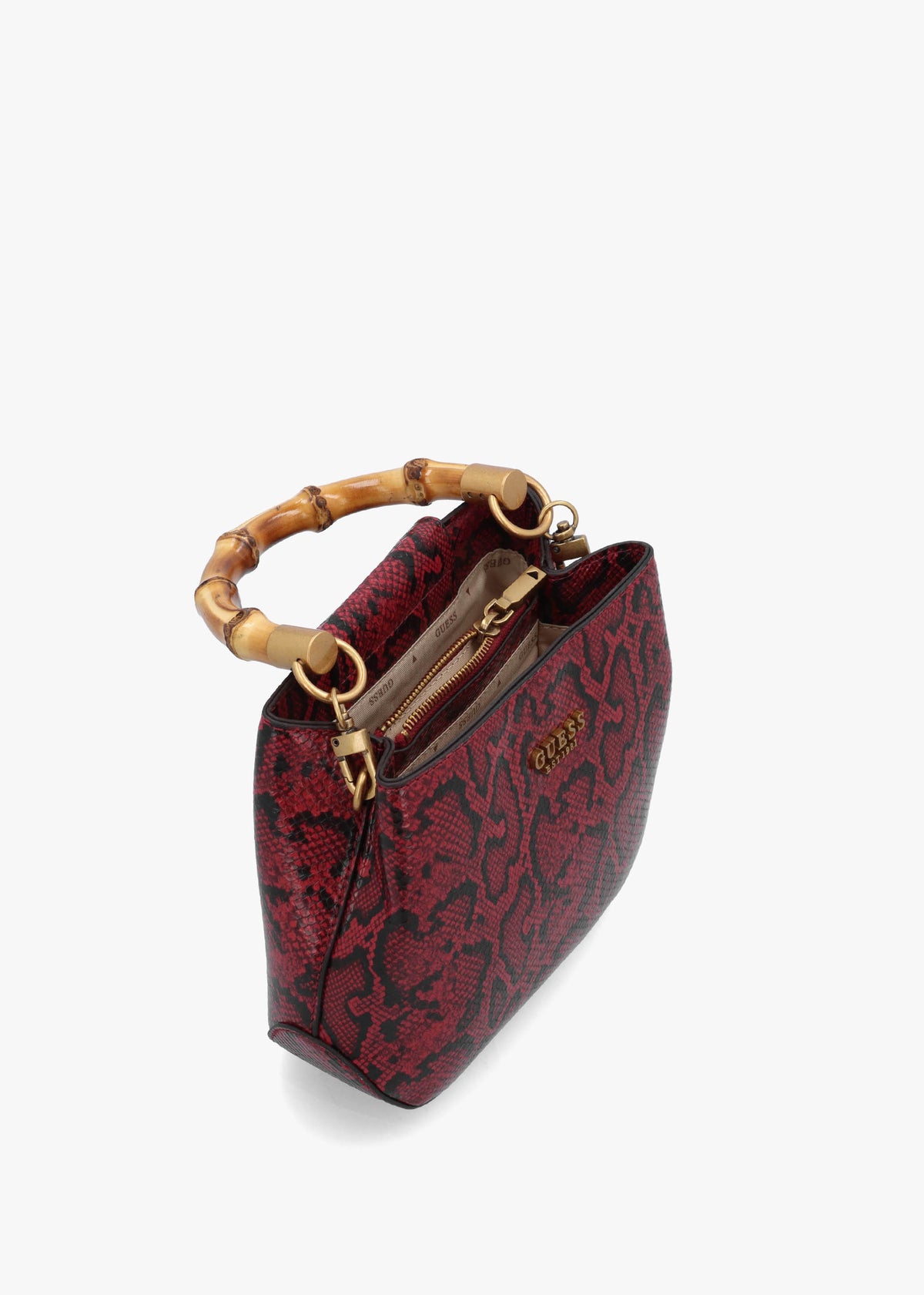 Small Eire Red Python Bucket Bag