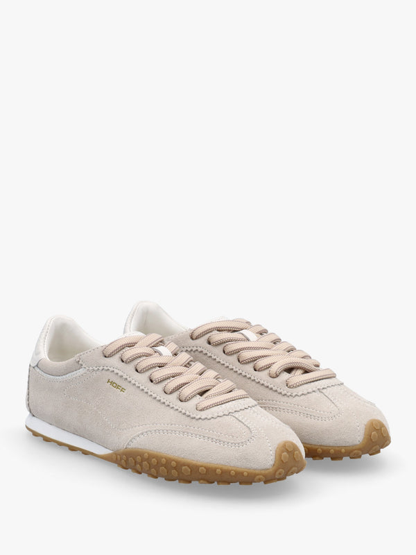 Women’s Bridge Beige Suede Low Profile Trainers