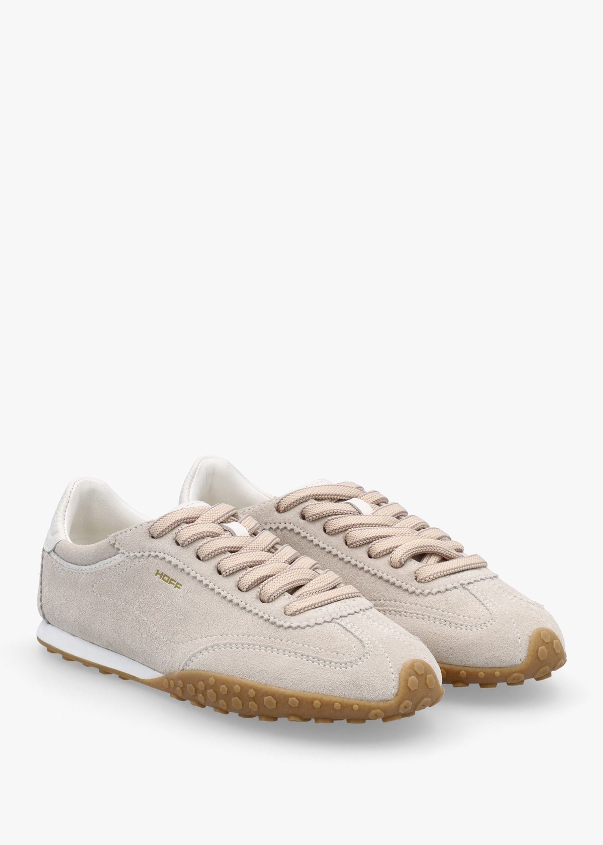 Women’s Bridge Beige Suede Low Profile Trainers