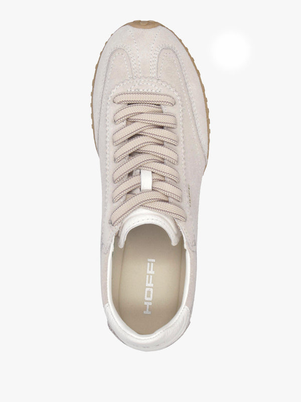 Women’s Bridge Beige Suede Low Profile Trainers