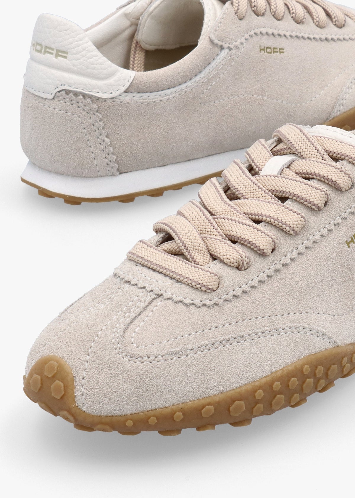 Women’s Bridge Beige Suede Low Profile Trainers