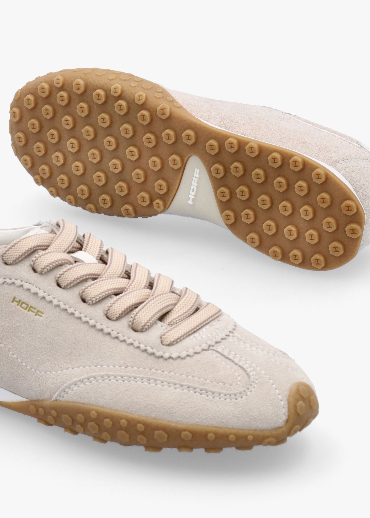 Women’s Bridge Beige Suede Low Profile Trainers