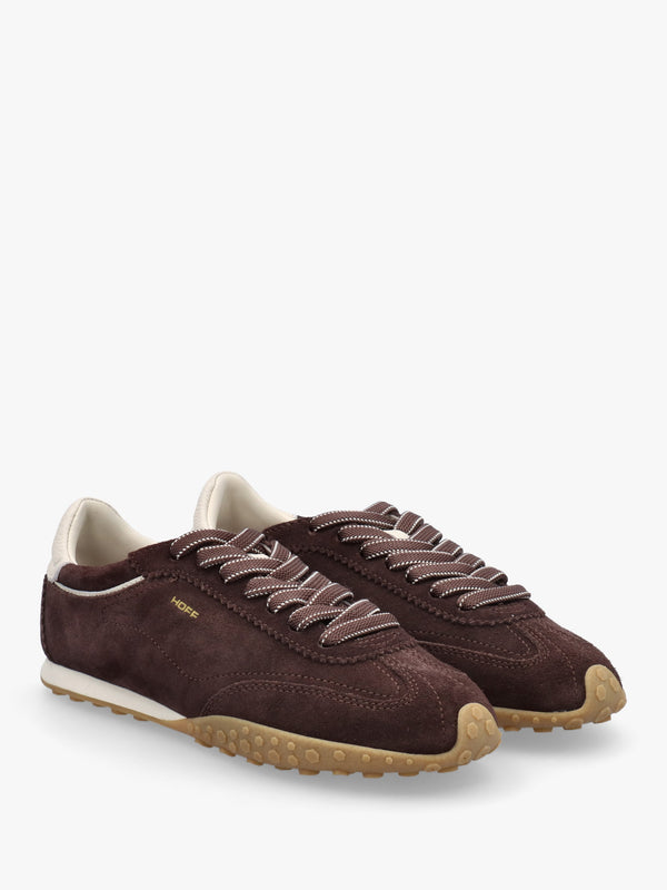 Women’s Bridge Brown Suede Low Profile Trainers
