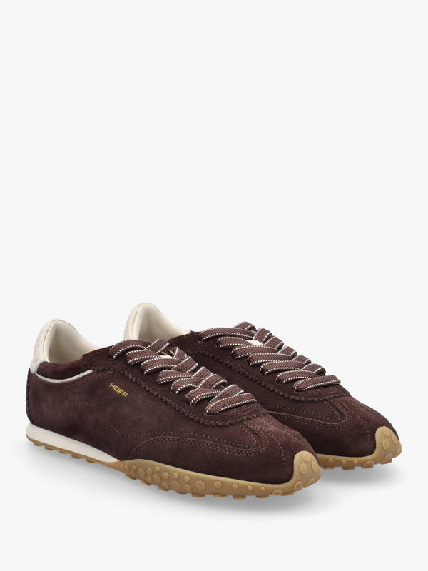 HOFF Women’s Bridge Brown Suede Low Profile Trainers