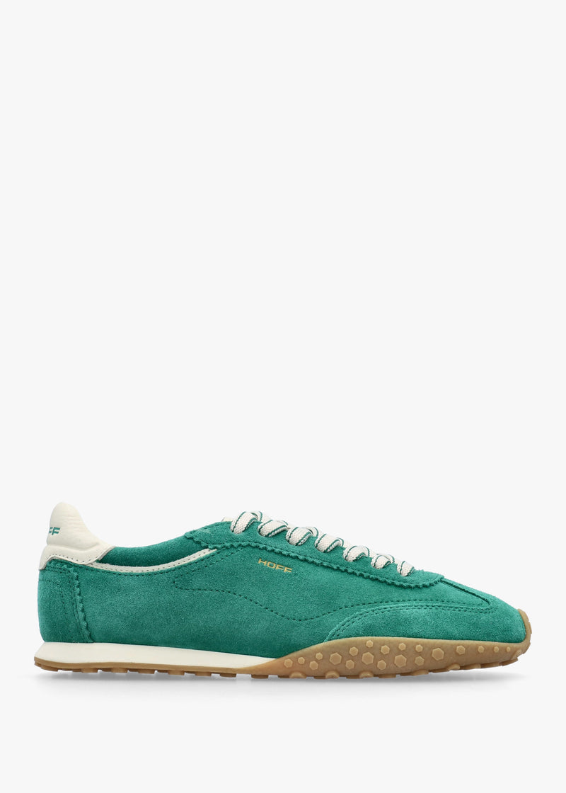 Women’s Bridge Green Suede Low Profile Trainers