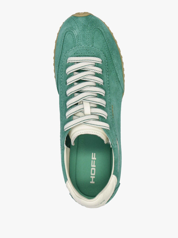 Women’s Bridge Green Suede Low Profile Trainers