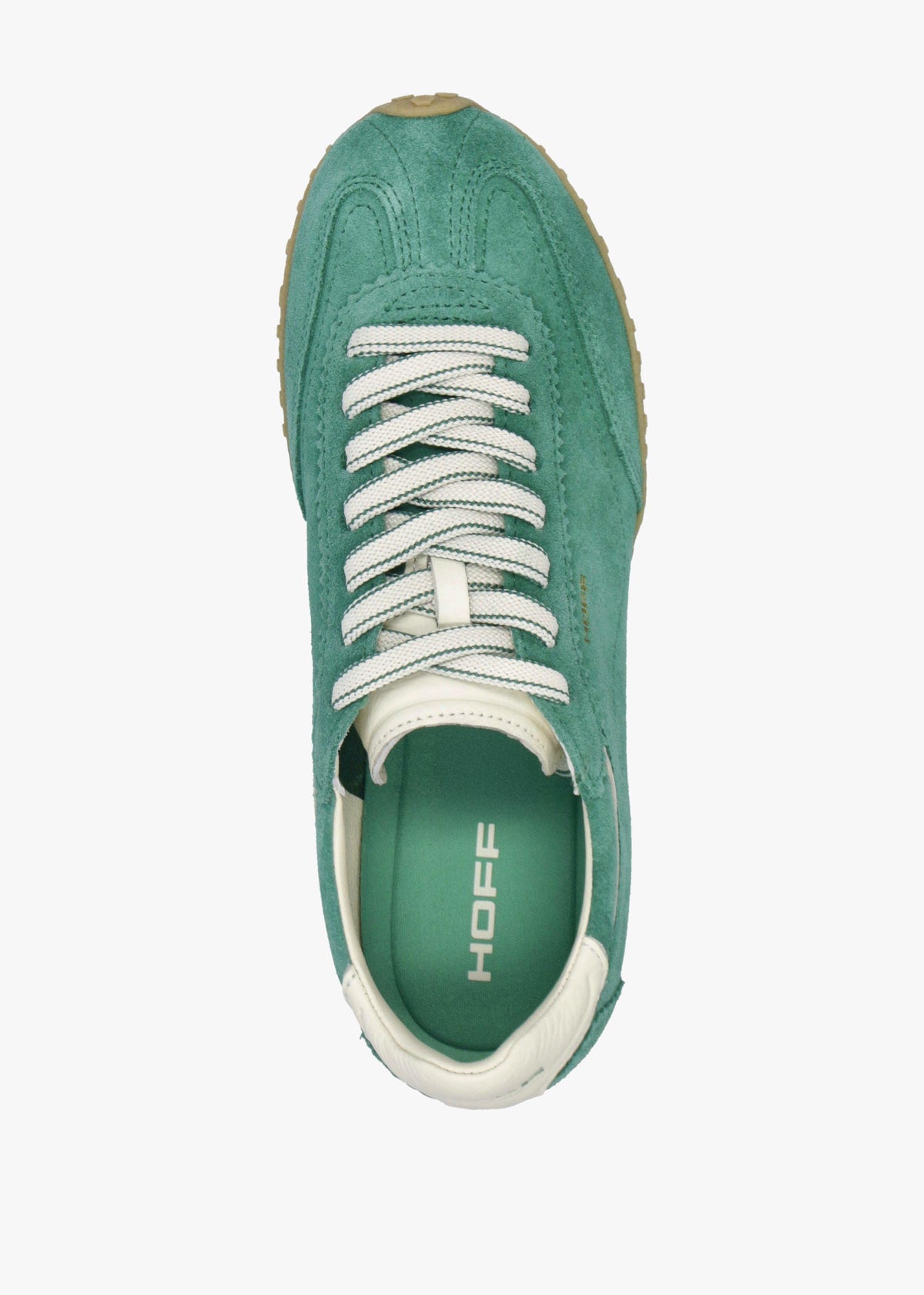HOFF Women’s Bridge Green Suede Low Profile Trainers