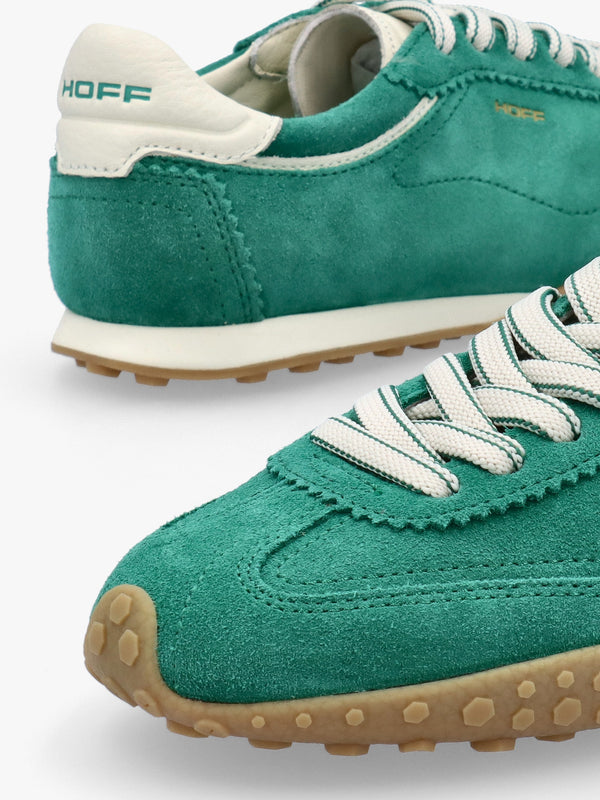 Women’s Bridge Green Suede Low Profile Trainers