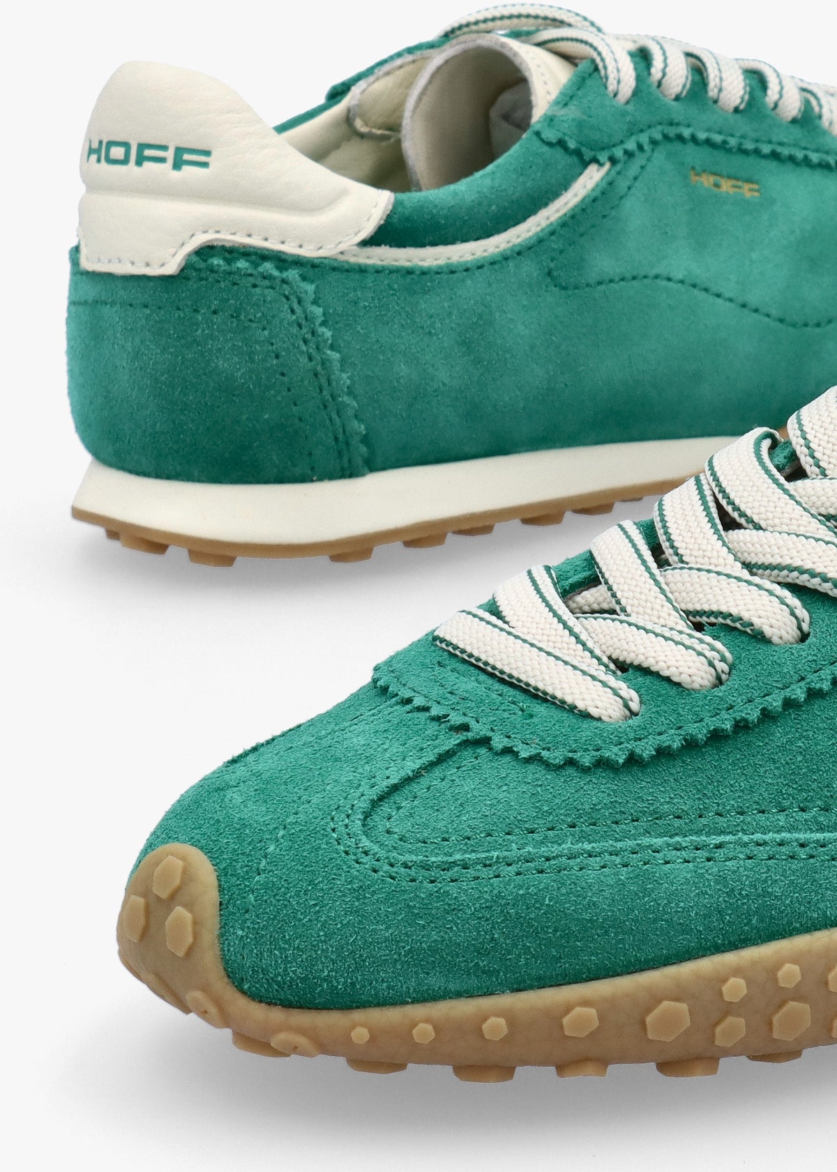Women’s Bridge Green Suede Low Profile Trainers