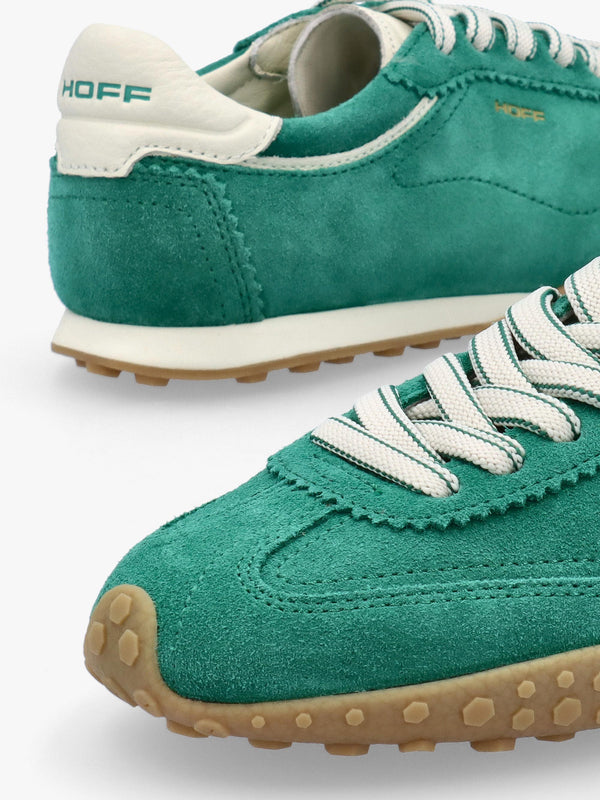 HOFF Women’s Bridge Green Suede Low Profile Trainers