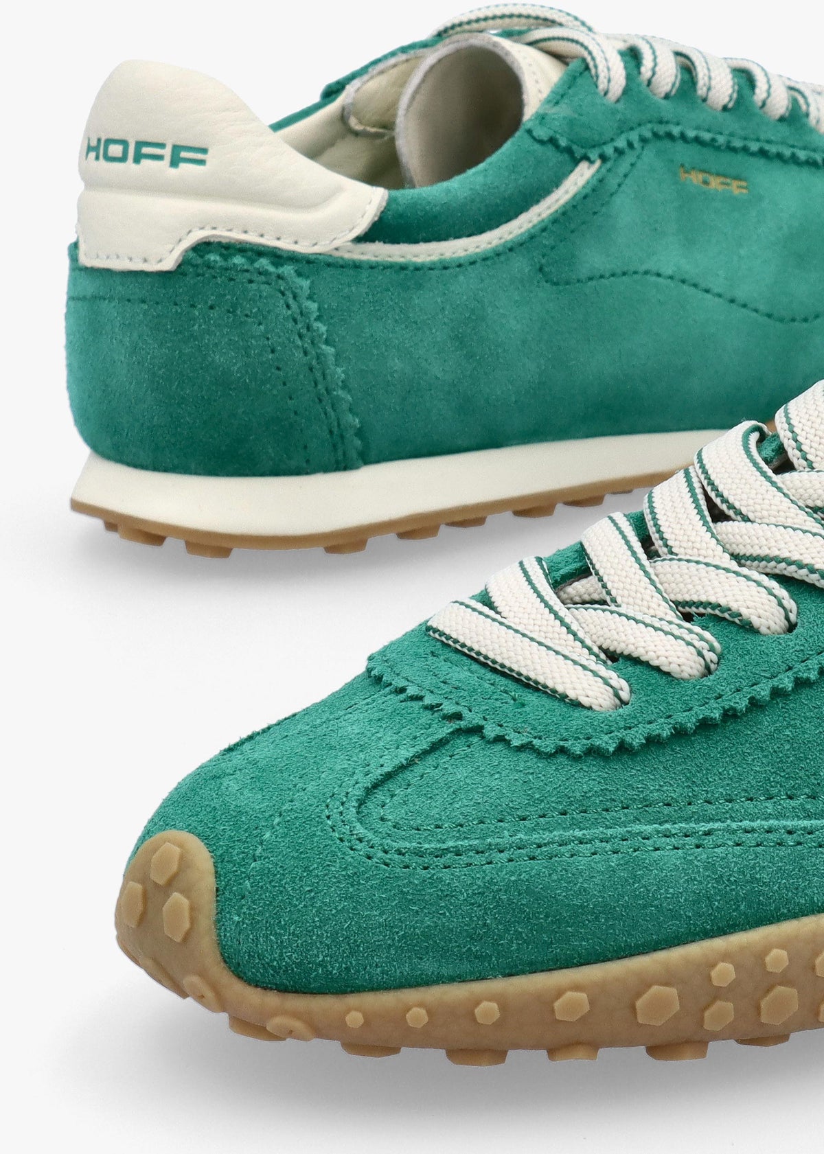 HOFF Women’s Bridge Green Suede Low Profile Trainers
