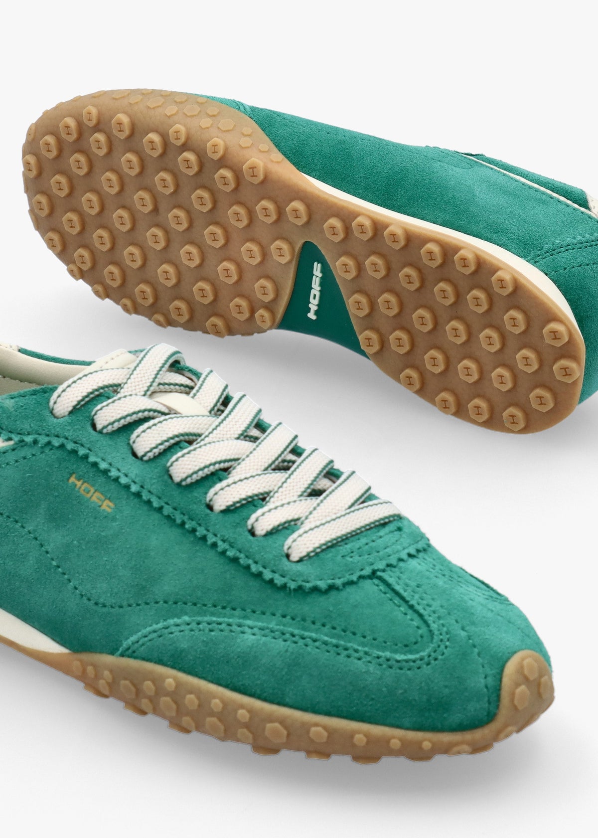 Women’s Bridge Green Suede Low Profile Trainers