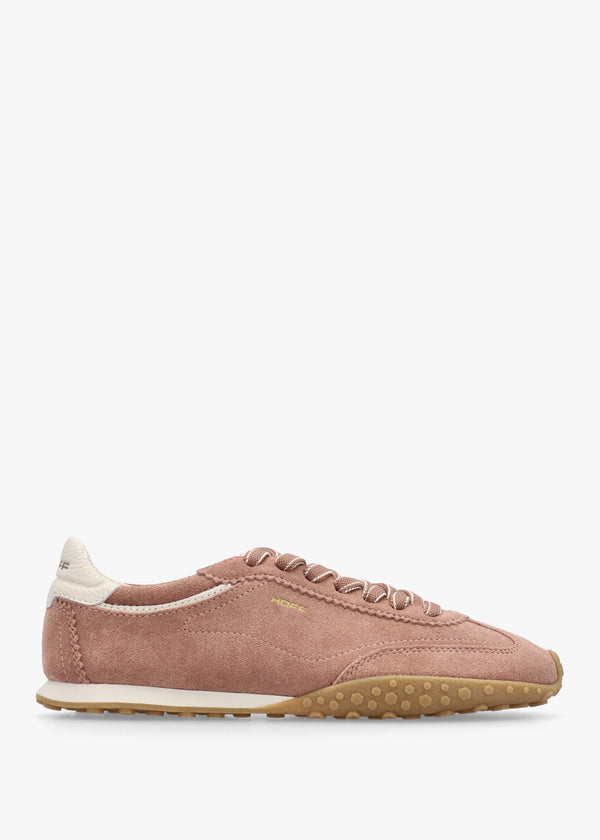 Women’s Bridge Pink Brown Suede Low Profile Trainers