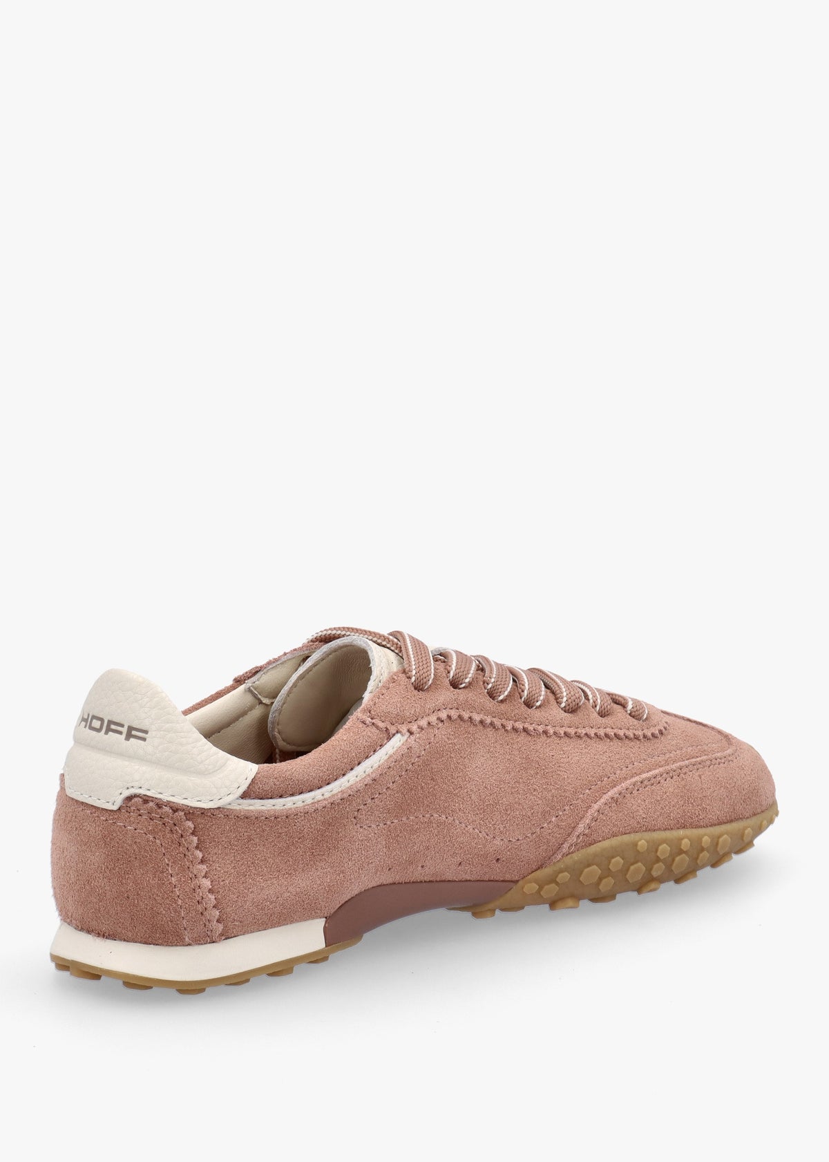 Women’s Bridge Pink Brown Suede Low Profile Trainers