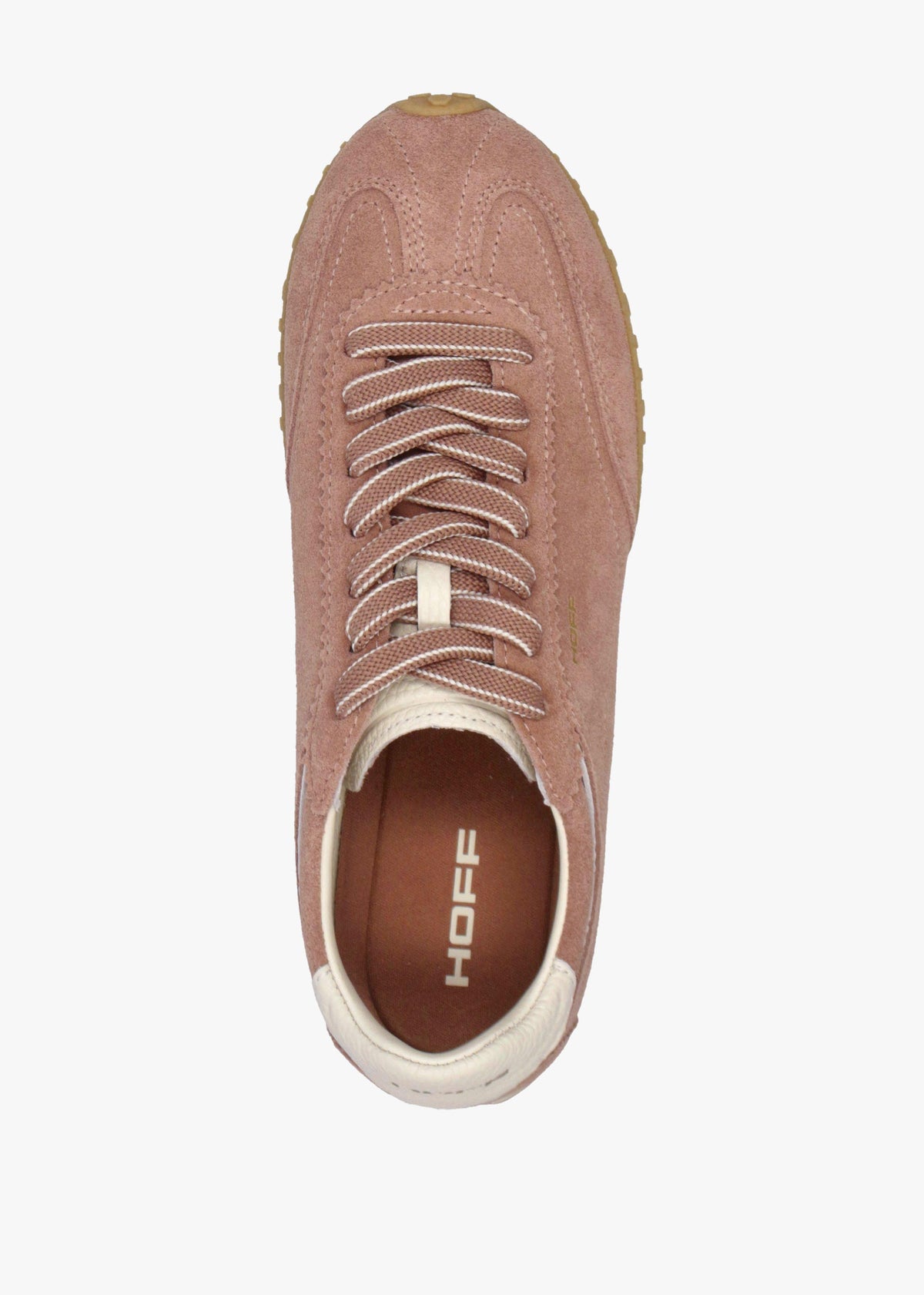 Women’s Bridge Pink Brown Suede Low Profile Trainers
