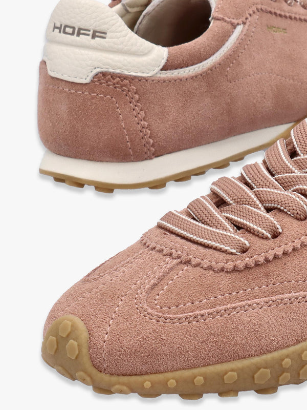 HOFF Women’s Bridge Pink Brown Suede Low Profile Trainers