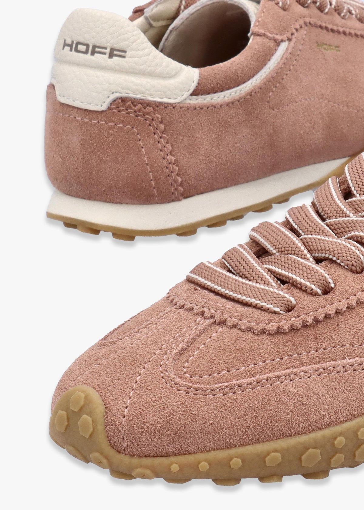HOFF Women’s Bridge Pink Brown Suede Low Profile Trainers