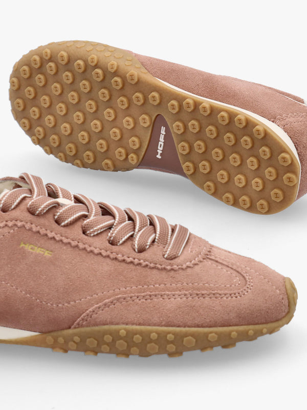 HOFF Women’s Bridge Pink Brown Suede Low Profile Trainers