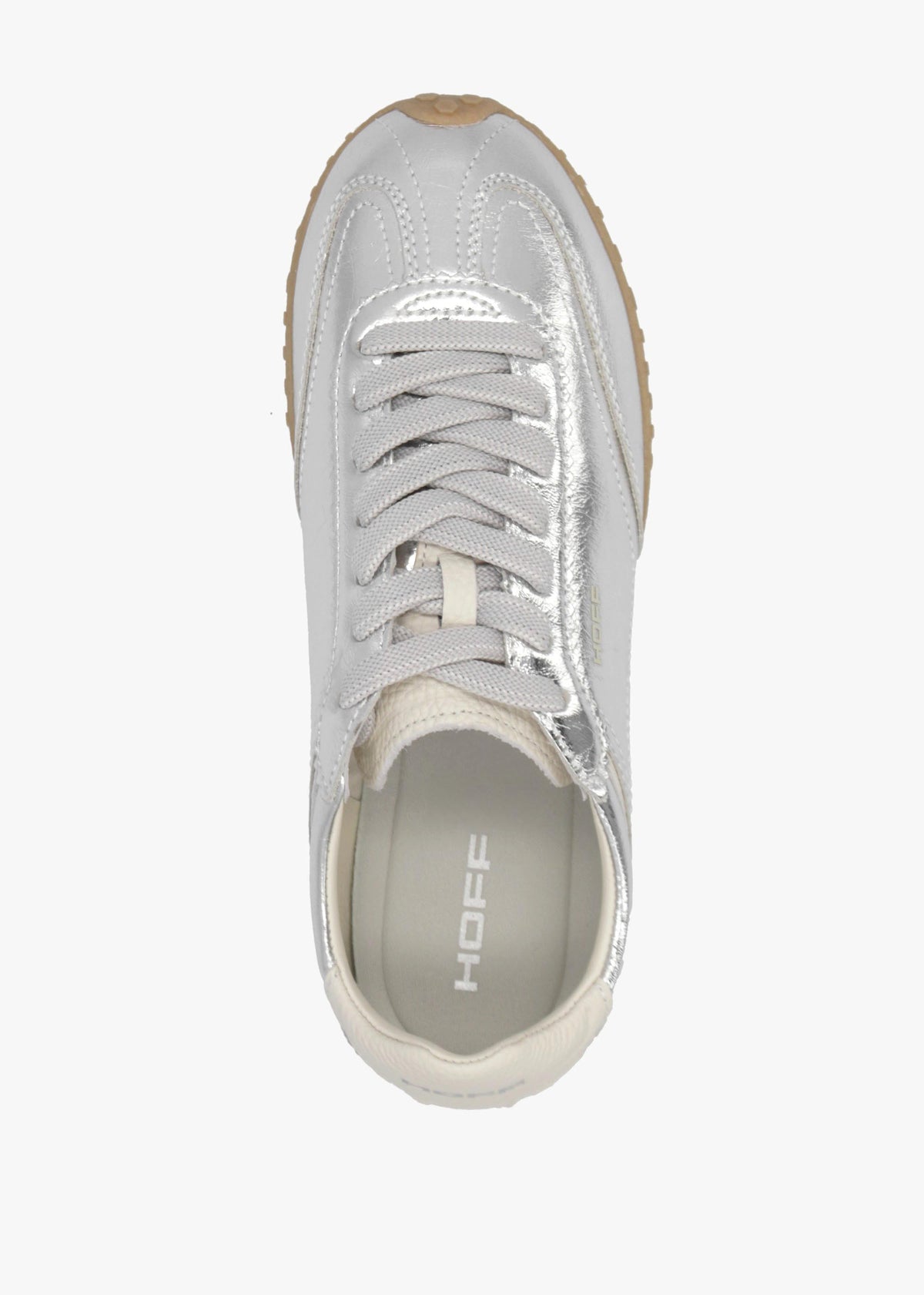 Hoff Women’s Bridge Silver Leather Low Profile Trainers
