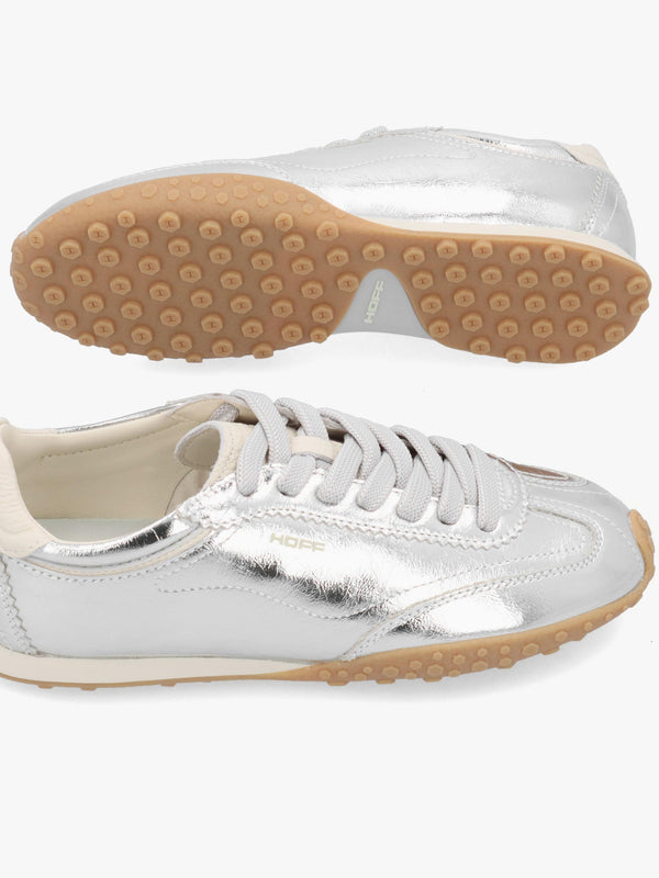 Hoff Women’s Bridge Silver Leather Low Profile Trainers