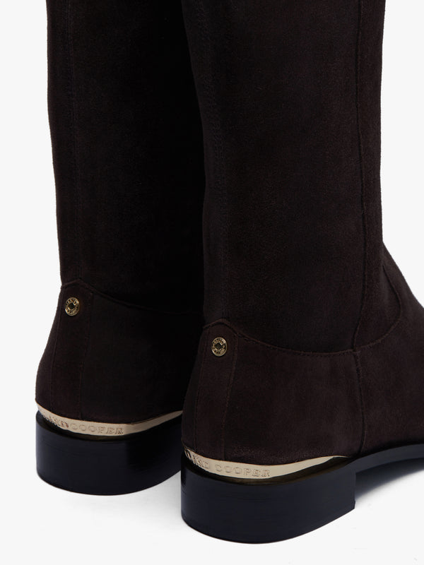 HOLLAND COOPER Albany Brown Suede Knee Boots