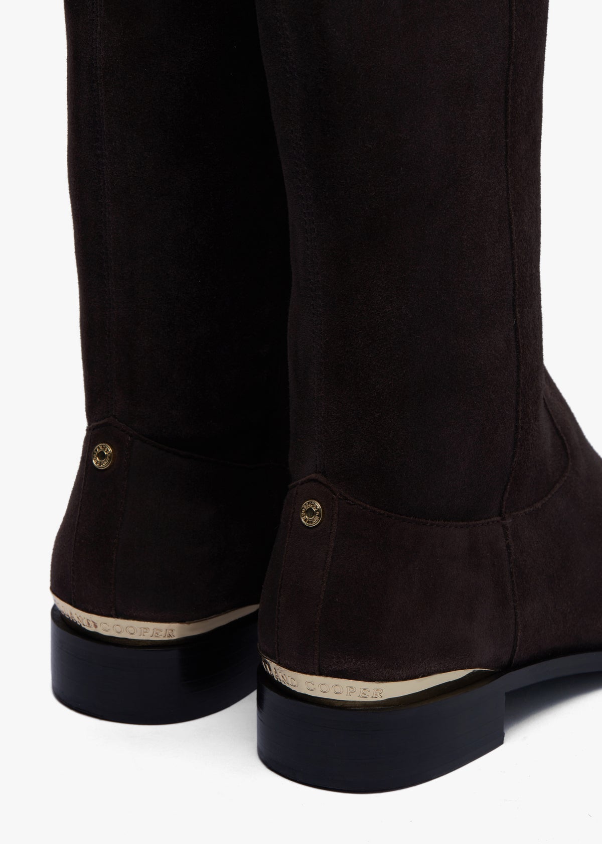 HOLLAND COOPER Albany Brown Suede Knee Boots