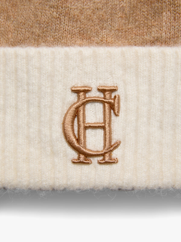 HOLLAND COOPER Chelsea Tan Wool Mix Bobble Hat