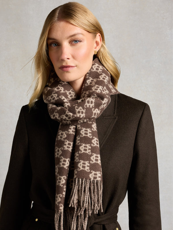 HOLLAND COOPER HC HERALDIC MONOGRAM SCARF