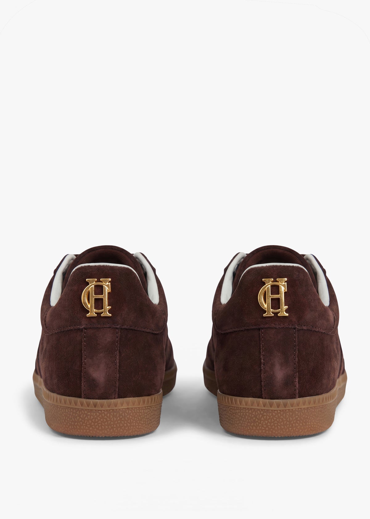 HOLLAND COOPER Knightsbridge Brown Suede Court Trainers