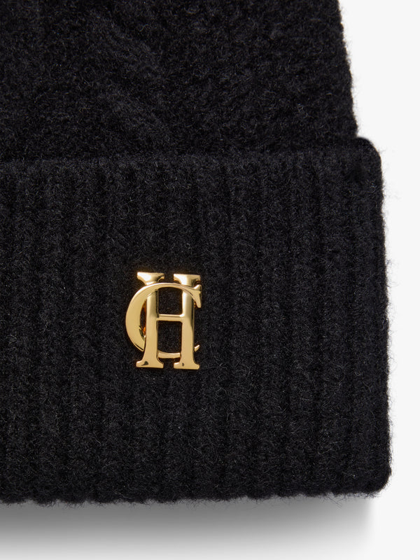 HOLLAND COOPER HC SLOANE CABLE BOBBLE HAT