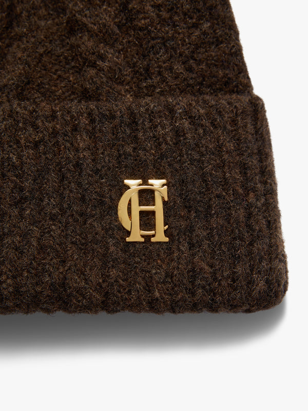 HOLLAND COOPER HC SLOANE CABLE BOBBLE HAT
