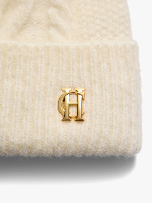 HOLLAND COOPER HC SLOANE CABLE BOBBLE HAT