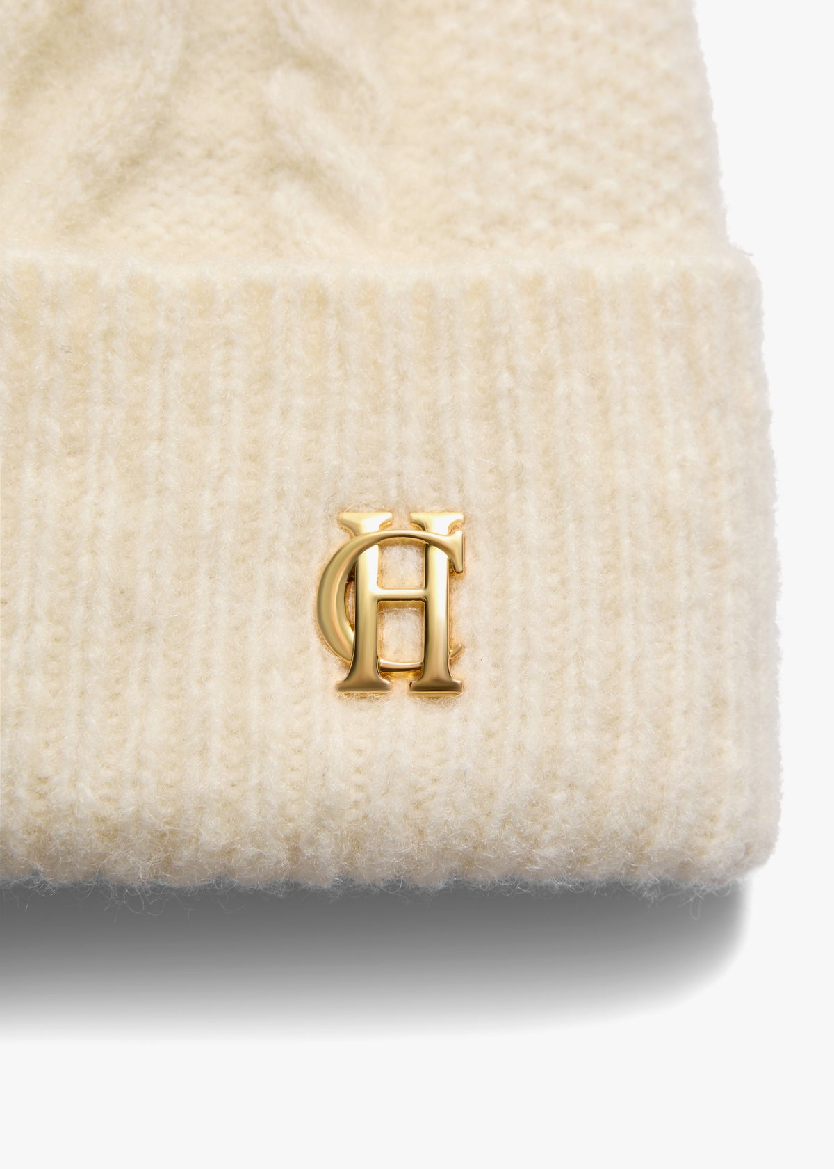 HOLLAND COOPER HC SLOANE CABLE BOBBLE HAT