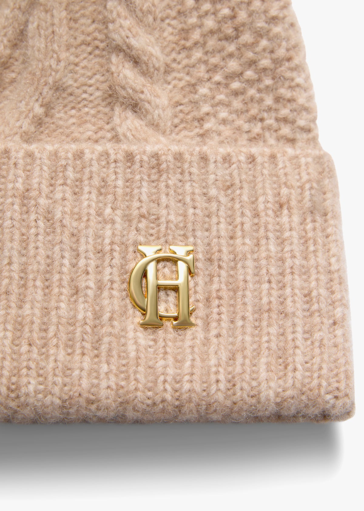 HOLLAND COOPER HC SLOANE CABLE BOBBLE HAT