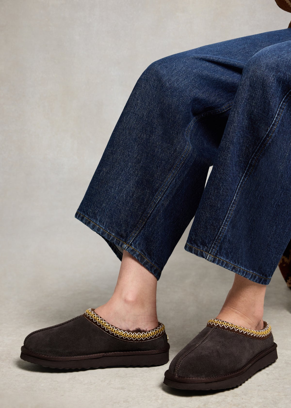 HOLLAND COOPER HC ULTRA LOW SHEARLING MULE 