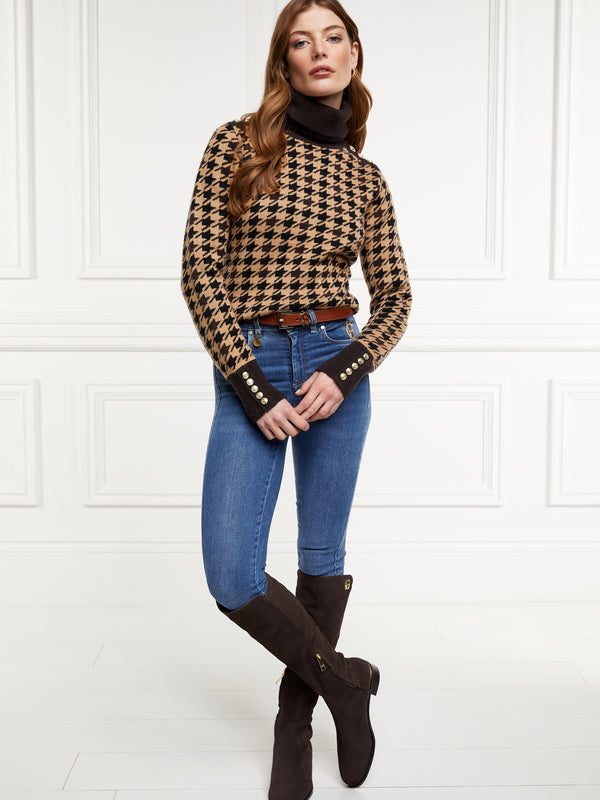 HOLLAND COOPER Albany Brown Suede Knee Boots