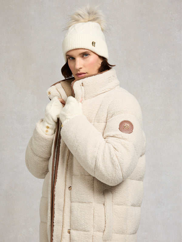 HOLLAND COOPER HC SLOANE CABLE BOBBLE HAT